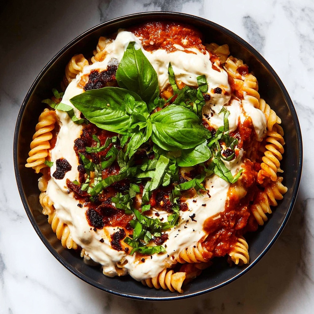 Whipped Ricotta Chicken Pasta in a One-Pot Tomato Basil Sauce Recipe - Recipe Image