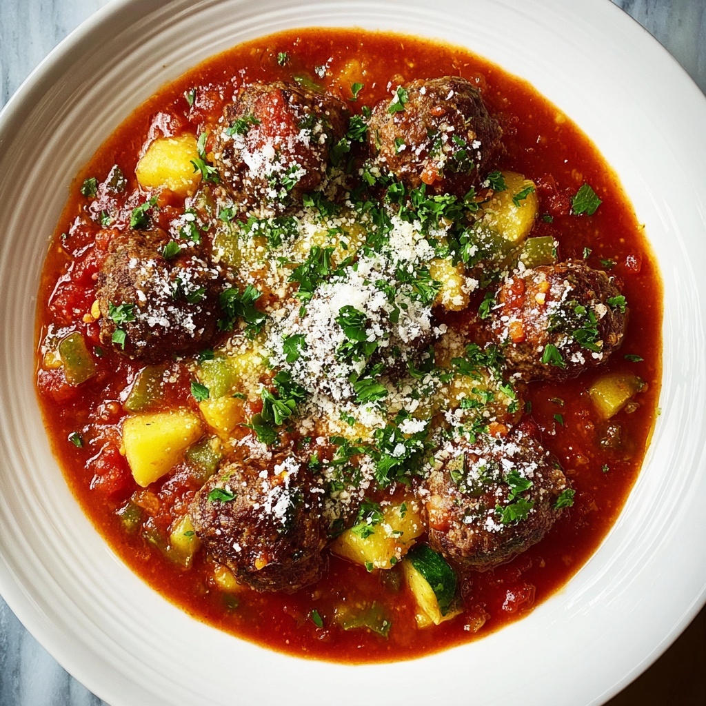 Hearty Spiced Italian Meatball Stew Recipe - Recipe Image