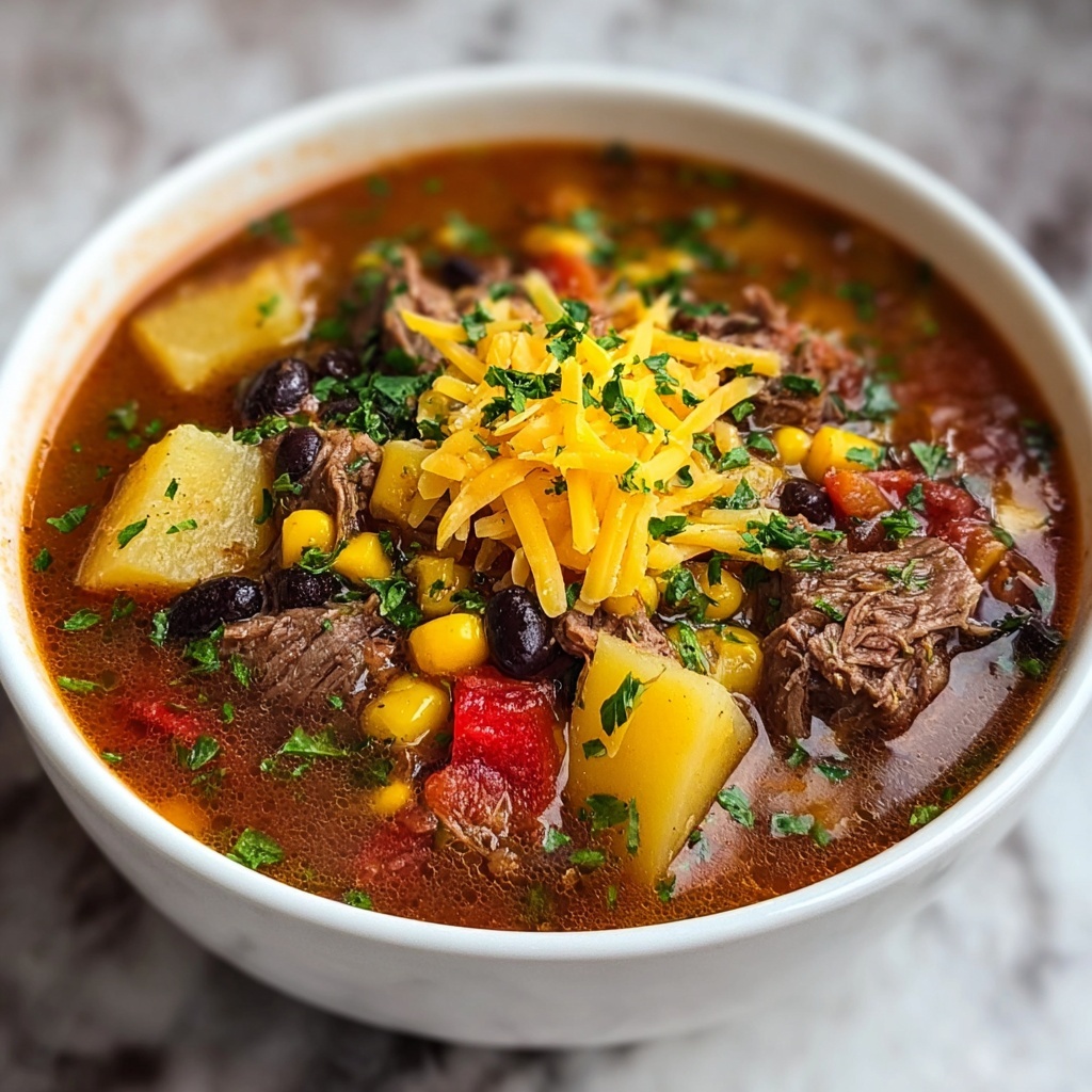 Hearty Slow-Cooked Southwestern Cowboy Stew Recipe - Recipe Image