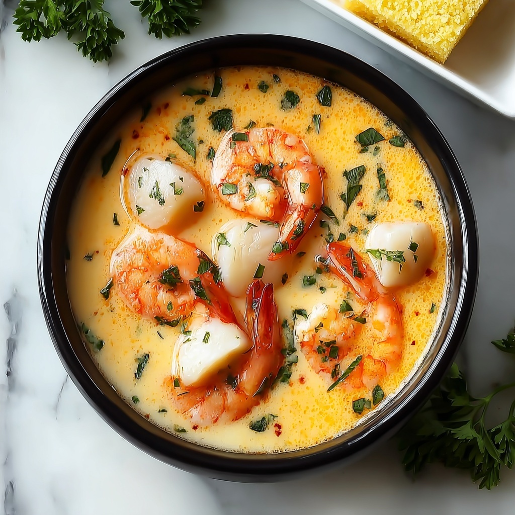Creamy Crab and Shrimp Seafood Bisque Recipe - Recipe Image
