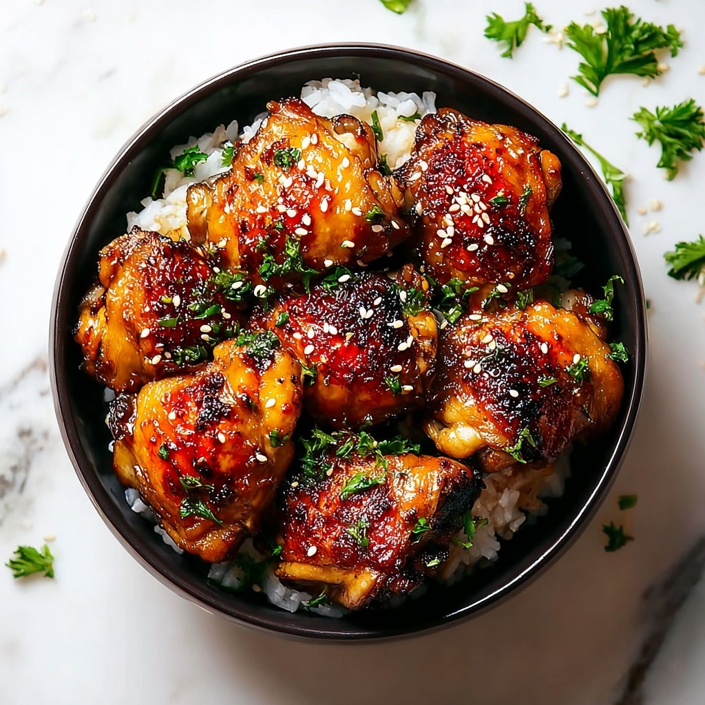 Sticky Sweet Chili Chicken Thighs in Air Fryer Recipe - Recipe Image