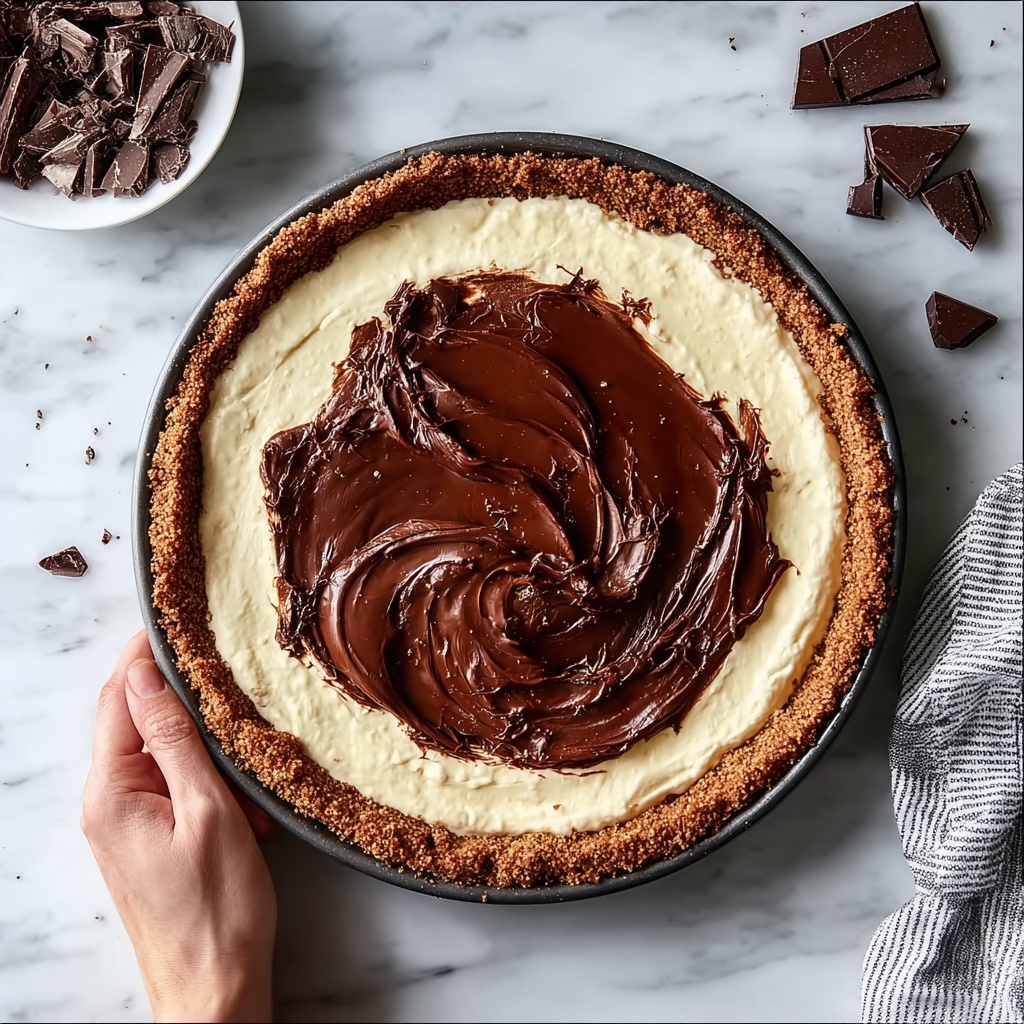 Boston Cream Pie Cheesecake with Chocolate Ganache Recipe - Recipe Image