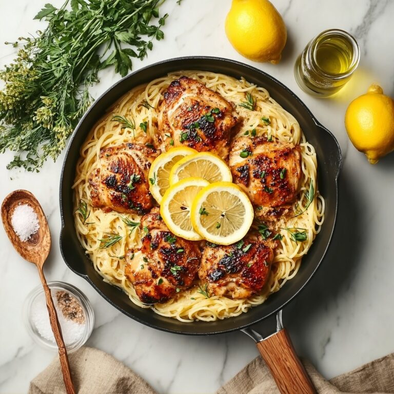Garlic Butter Chicken with Lemon Parmesan Pasta Recipe