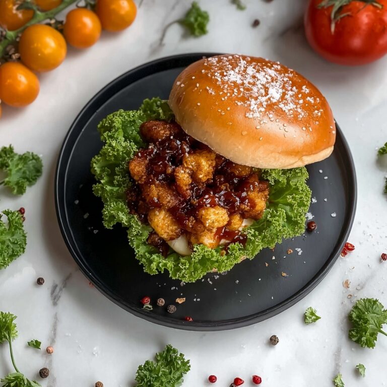 Sticky Crispy Chicken Thighs Burger with Honey Soy Glaze Recipe
