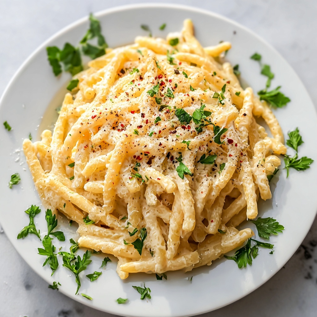 One Pot Creamy Garlic Pasta Recipe - Recipe Image