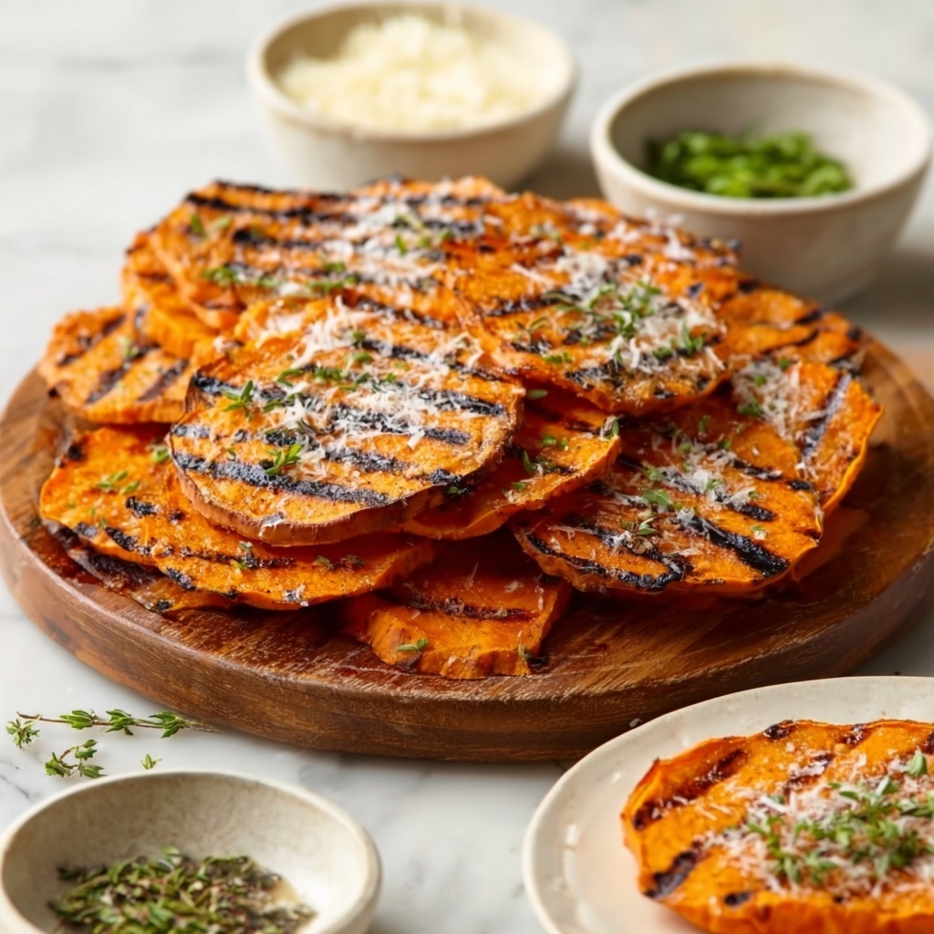 Crispy Smashed Sweet Potatoes Parmesan Recipe - Recipe Image