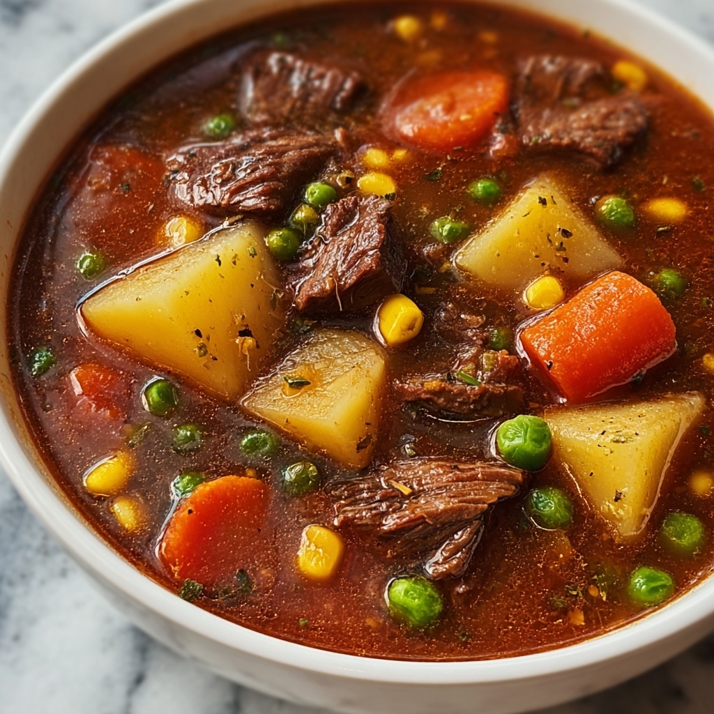 Mom’s Old Fashioned Vegetable Beef Soup Recipe - Recipe Image