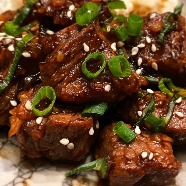 Honey Garlic Lamb with Pickled Cucumber Recipe