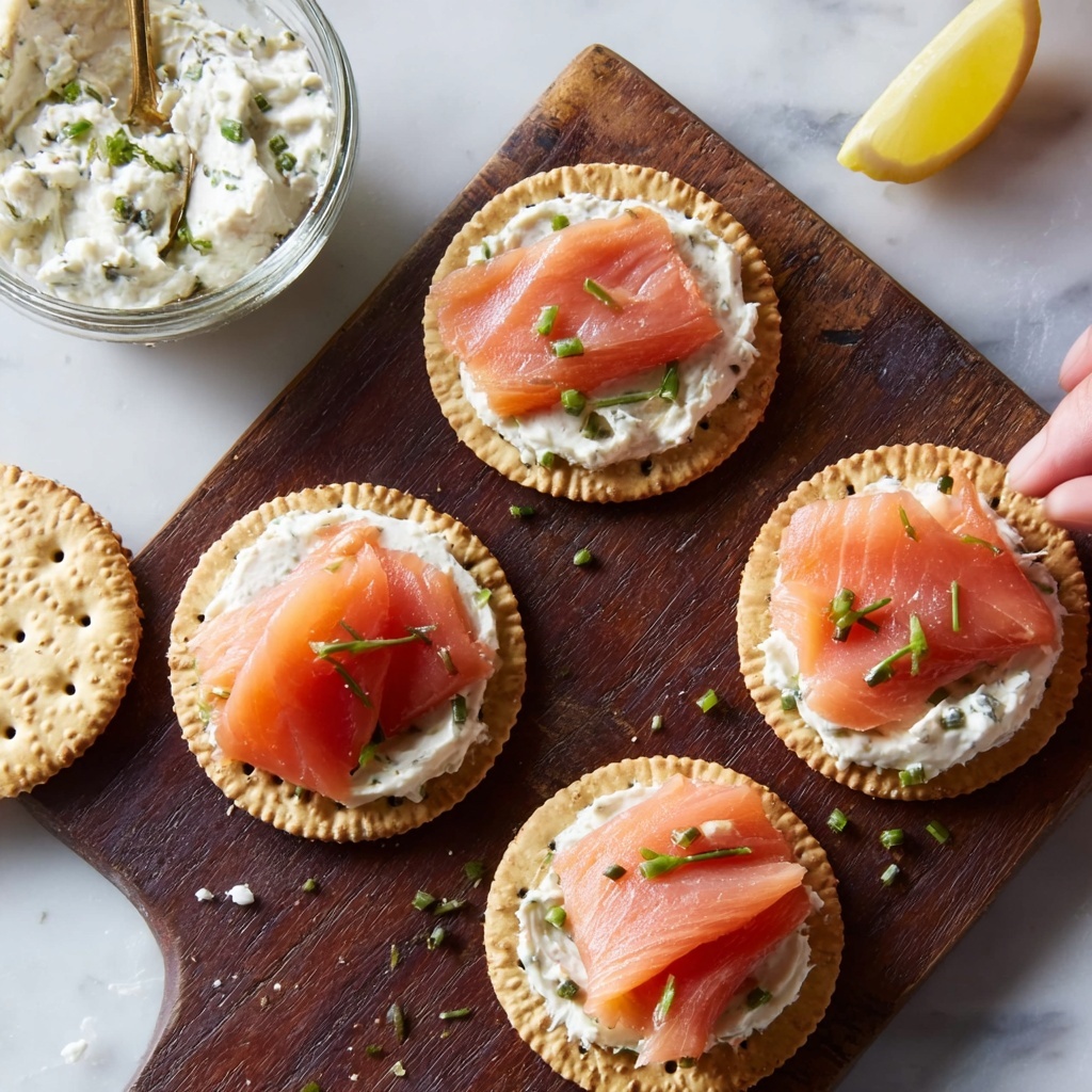 Crispy Potato Pancakes with Smoked Salmon and Fresh Garnishes Recipe - Recipe Image