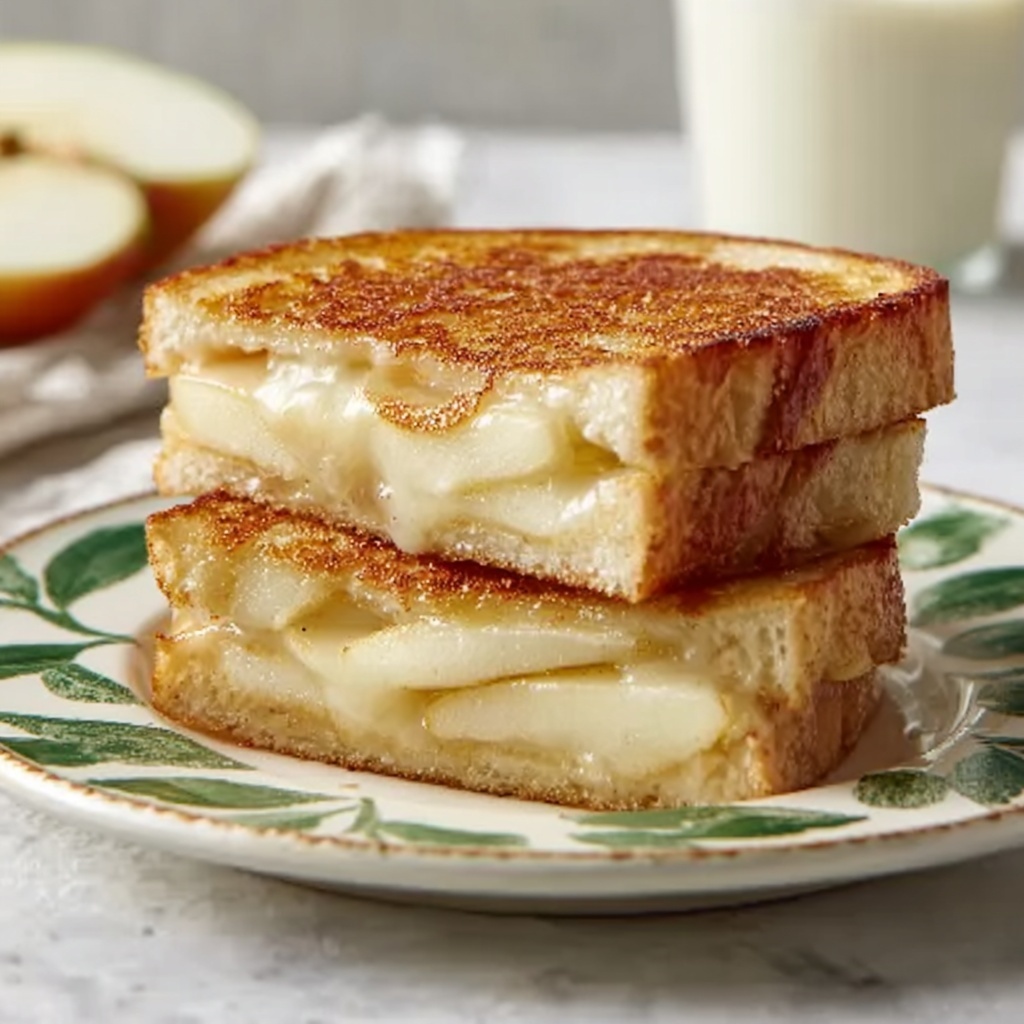 Cinnamon Sugar Brie and Apple Grilled Cheese Recipe - Recipe Image