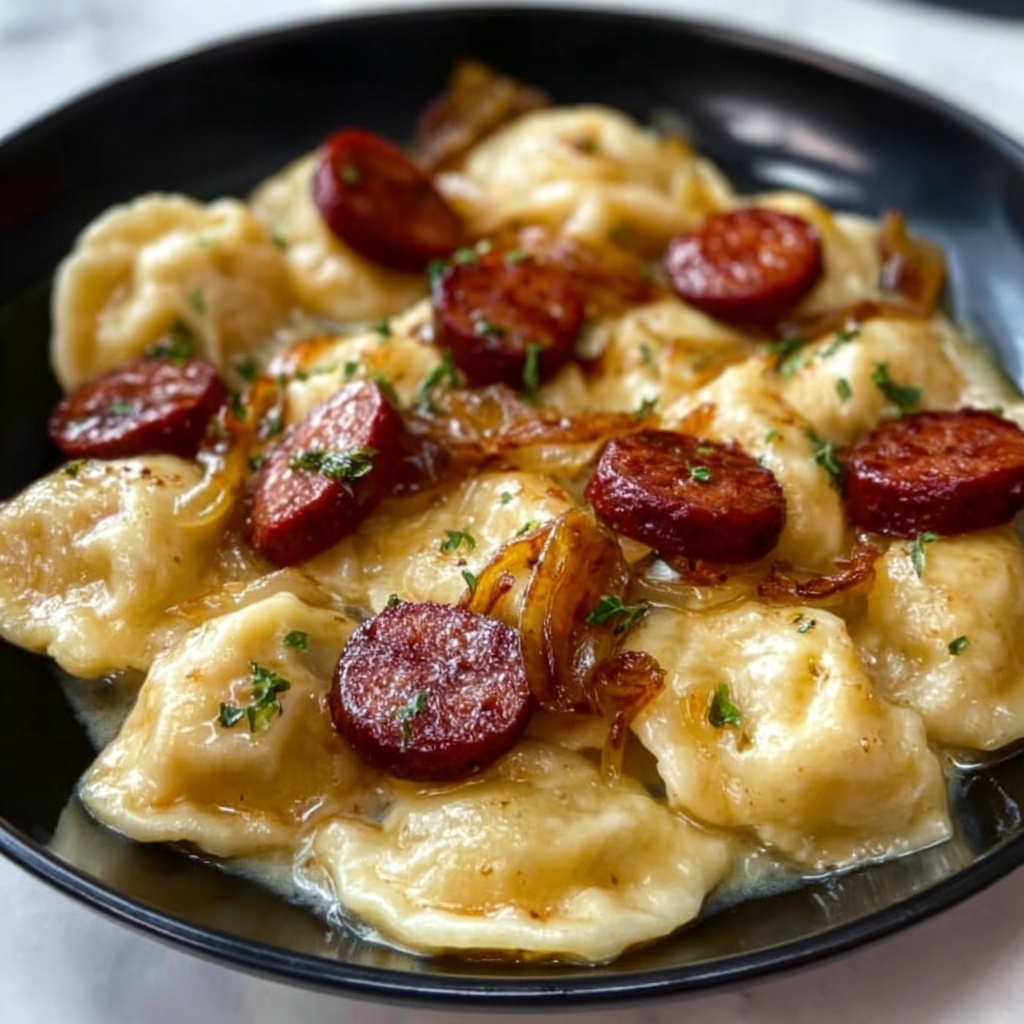 Pierogies and Kielbasa Skillet Dinner Recipe - Recipe Image