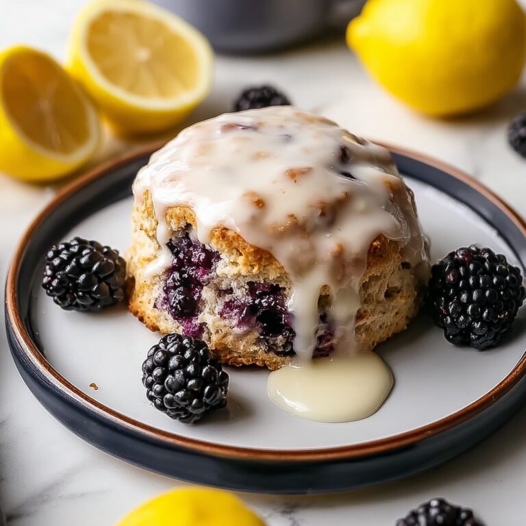 Earl Grey Blackberry Scones with Lemon Glaze Recipe