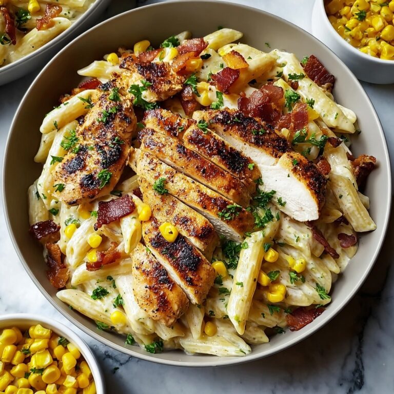 Creamy Chicken and Corn Pasta with Bacon Recipe