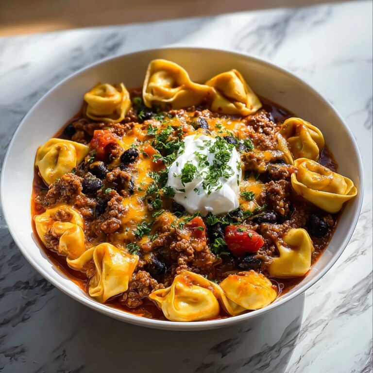 Cheesy Beef Enchilada Tortellini Bake Recipe