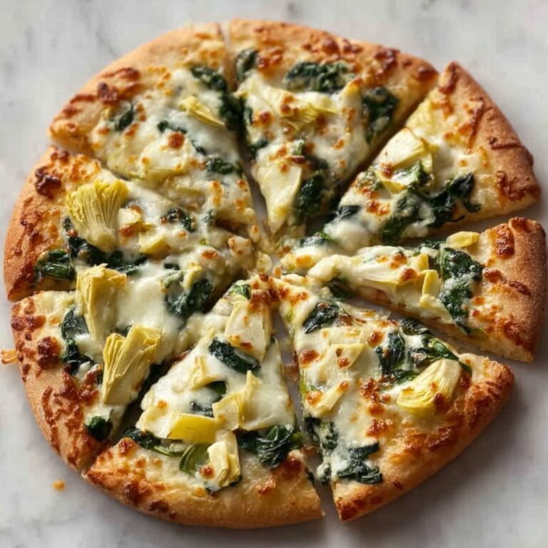 High Protein Spinach Artichoke Pizza Recipe