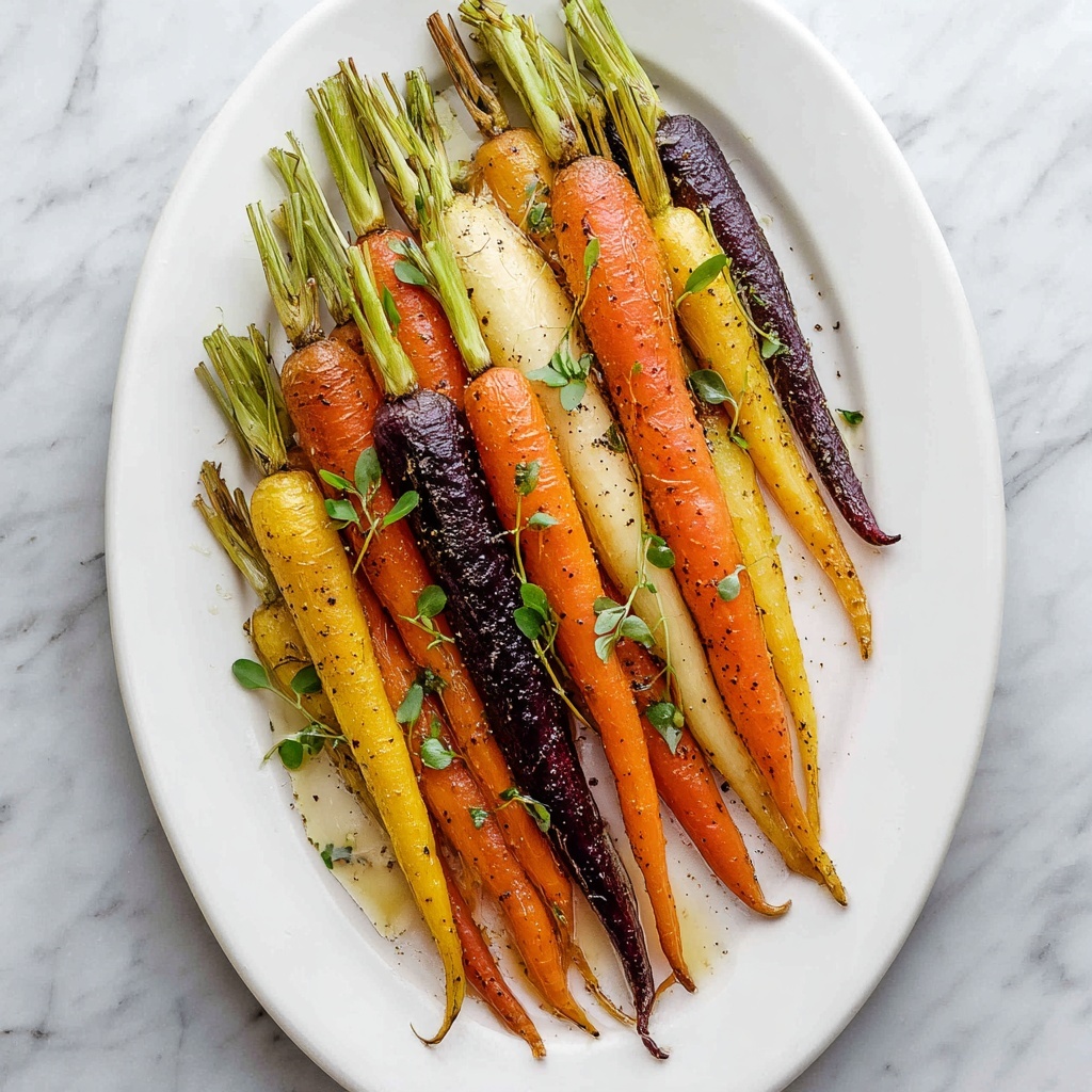 Roasted Rainbow Carrots with Honey, Balsamic, and Herbs Recipe - Recipe Image
