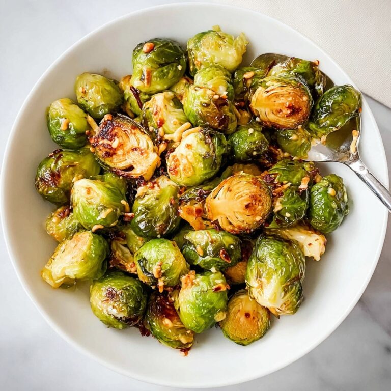 Crispy Roasted Mashed Brussels Sprouts with Parmesan Recipe