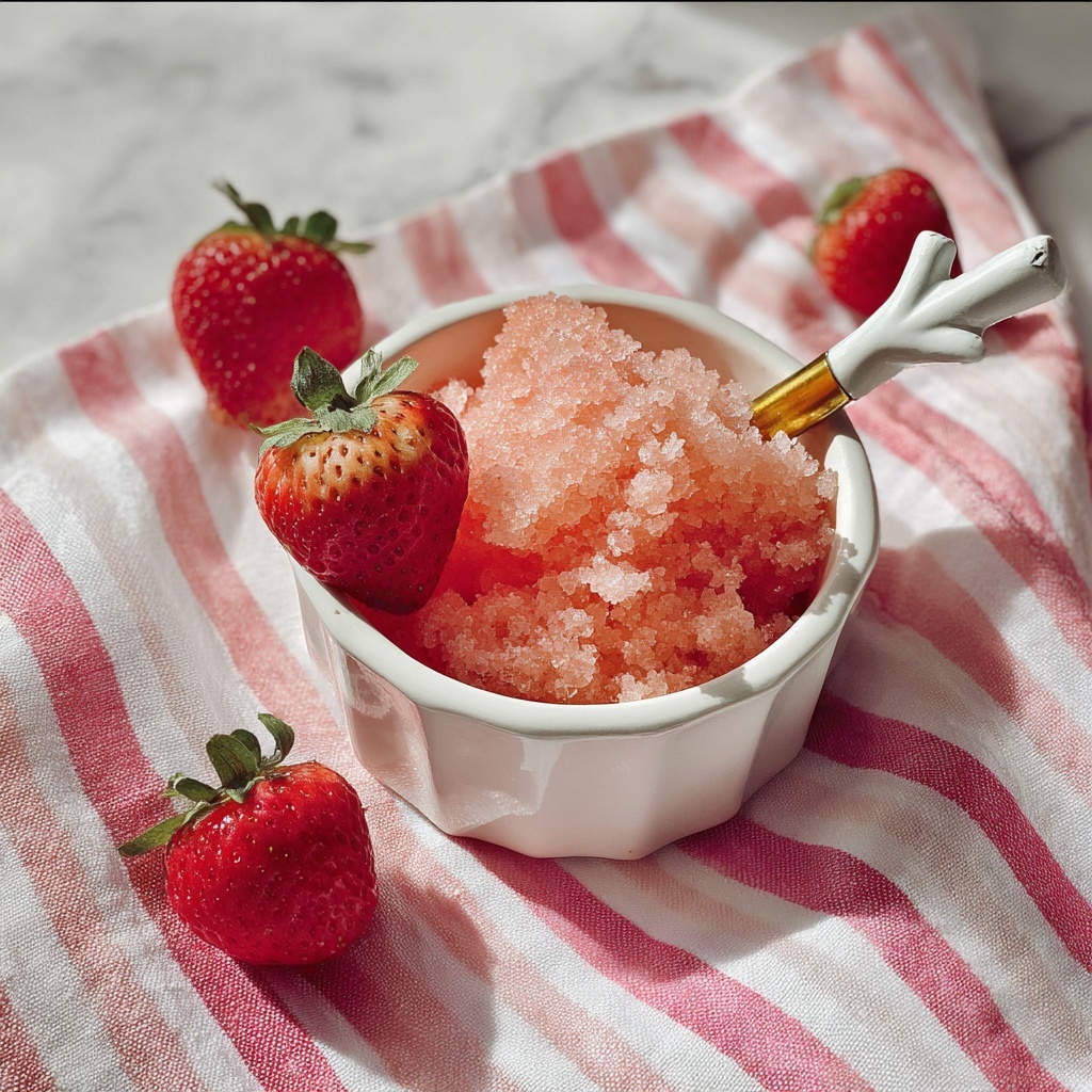 Strawberry and Lemon Granita Recipe - Recipe Image