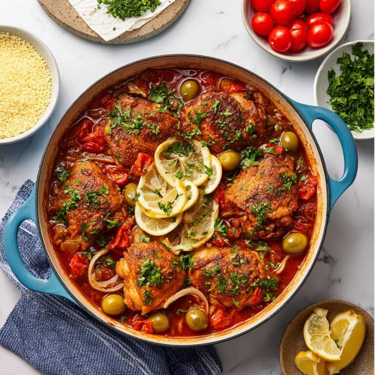 Moroccan Chicken with Preserved Lemon and Olives Recipe