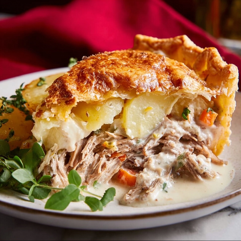 Leftover Roast Beef, Carrot, and Creamy Potato Pie Recipe - Recipe Image
