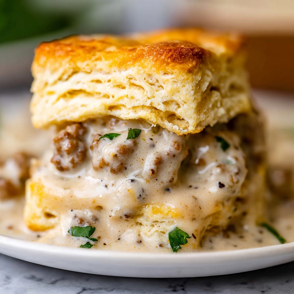 Homemade Biscuits and Sausage Gravy Recipe - Recipe Image