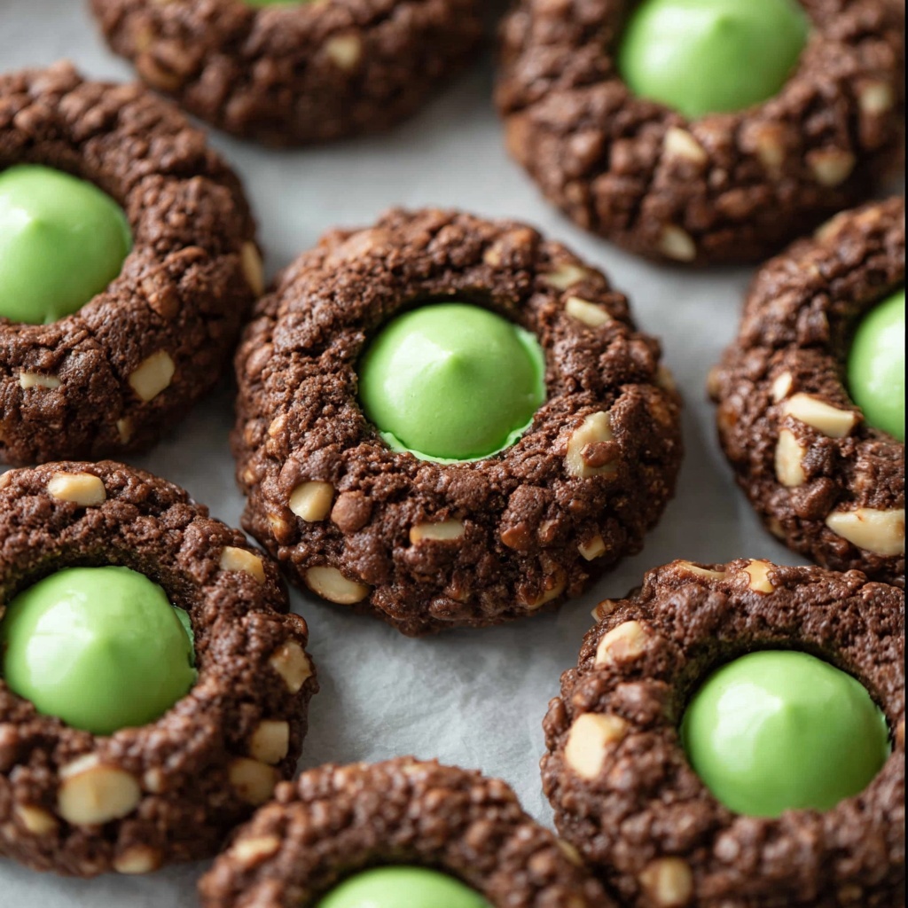 Chocolate Mint Thumbprint Cookies Recipe - Recipe Image