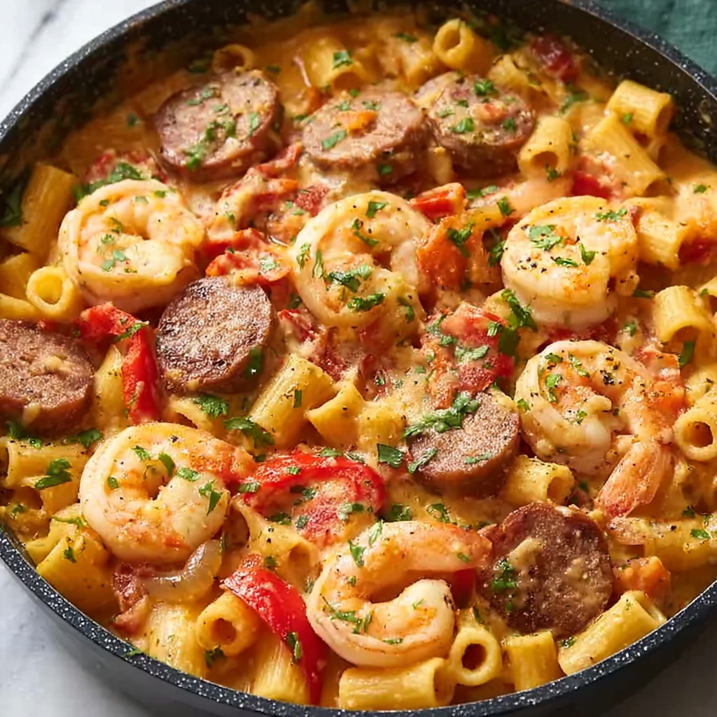 Cajun Shrimp and Sausage Pasta Recipe - Recipe Image