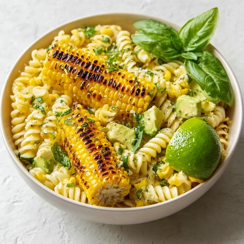 Creamy Street Corn Pasta Salad Recipe - Recipe Image