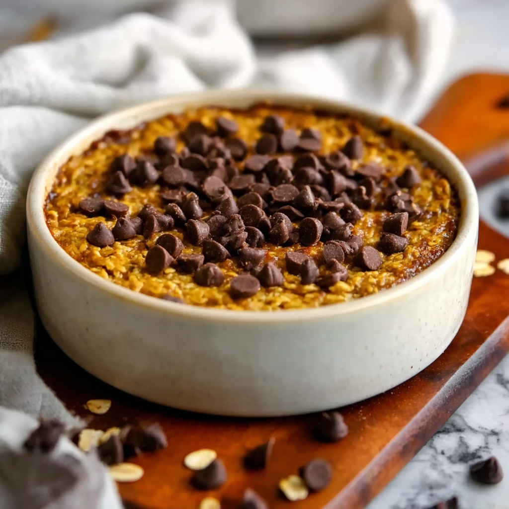 Sweet and Spiced Pumpkin Baked Oatmeal Recipe - Recipe Image