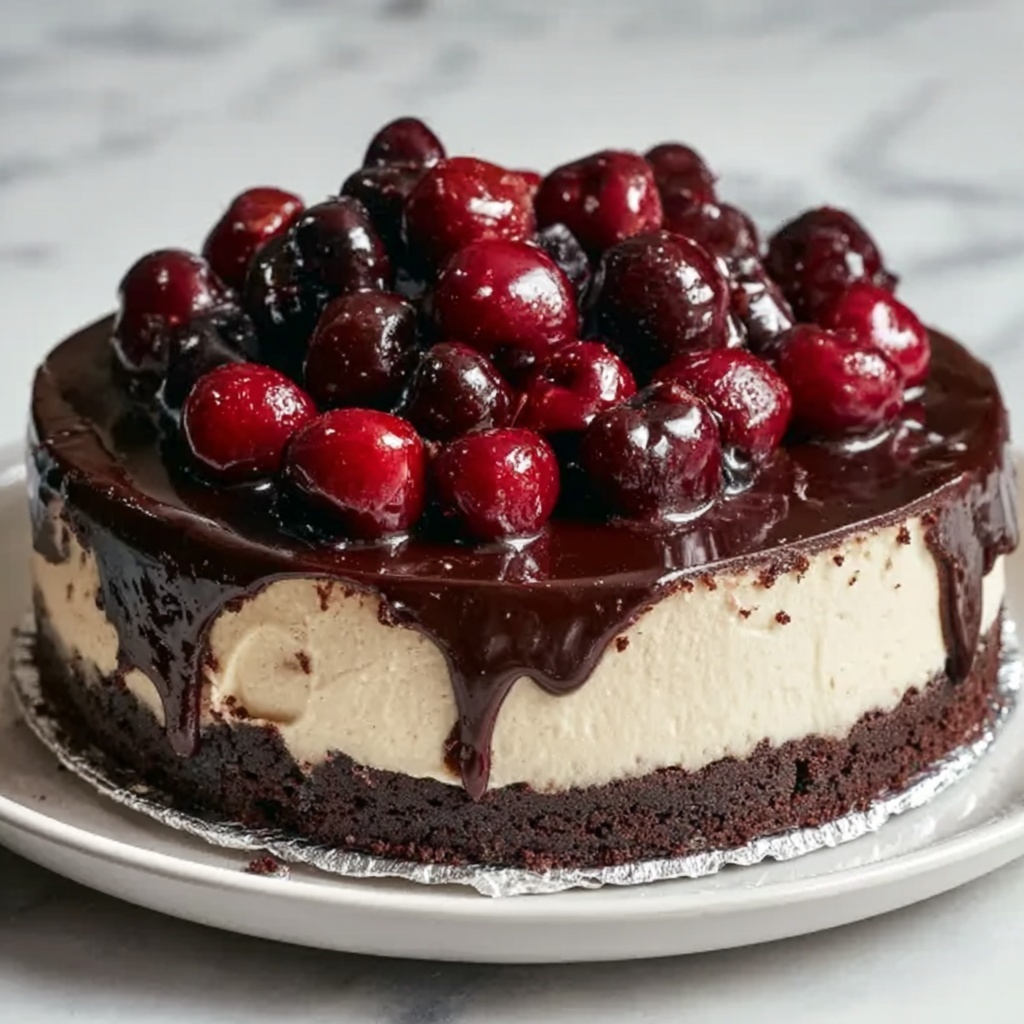 Decadent Black Forest Cheesecake Recipe - Recipe Image
