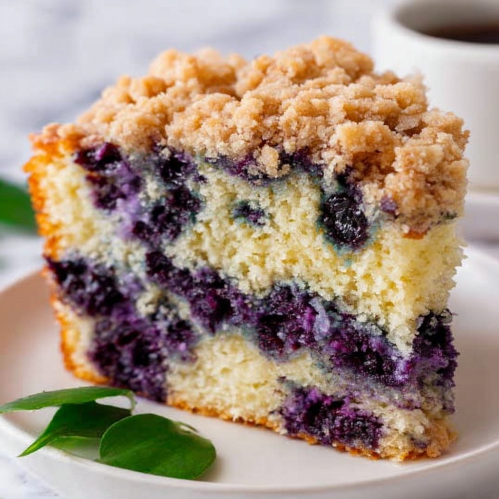 Blueberry Lemon Crisp Topping Breakfast Cake Recipe - Recipe Image