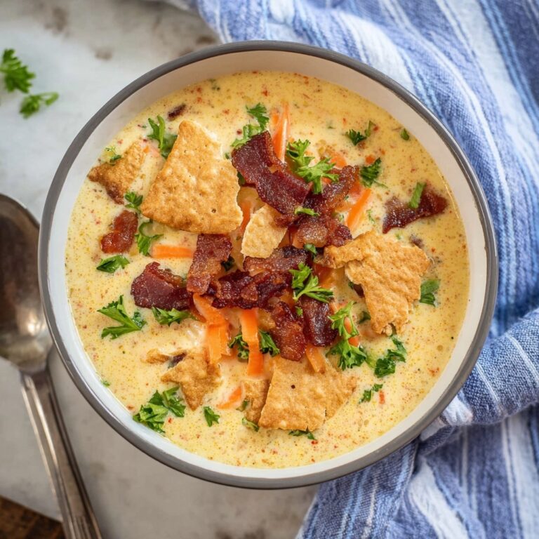 Hash Brown Potato Soup with Bacon, Cheddar and Gruyere Recipe