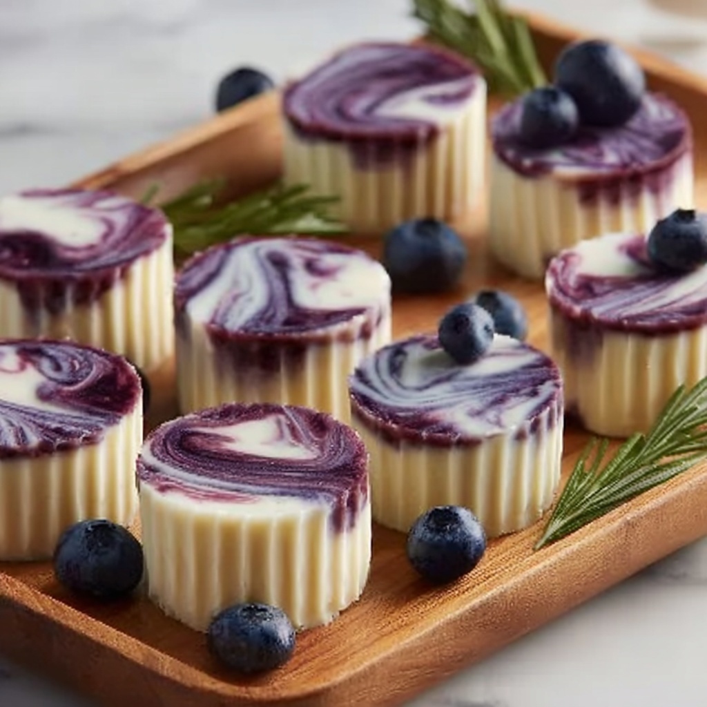 Blueberry Swirl Yogurt Bites Recipe - Recipe Image