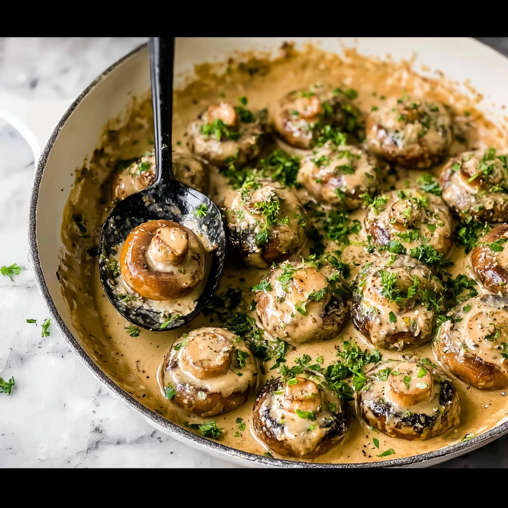 Creamy Garlic Butter Mushrooms Recipe - Recipe Image