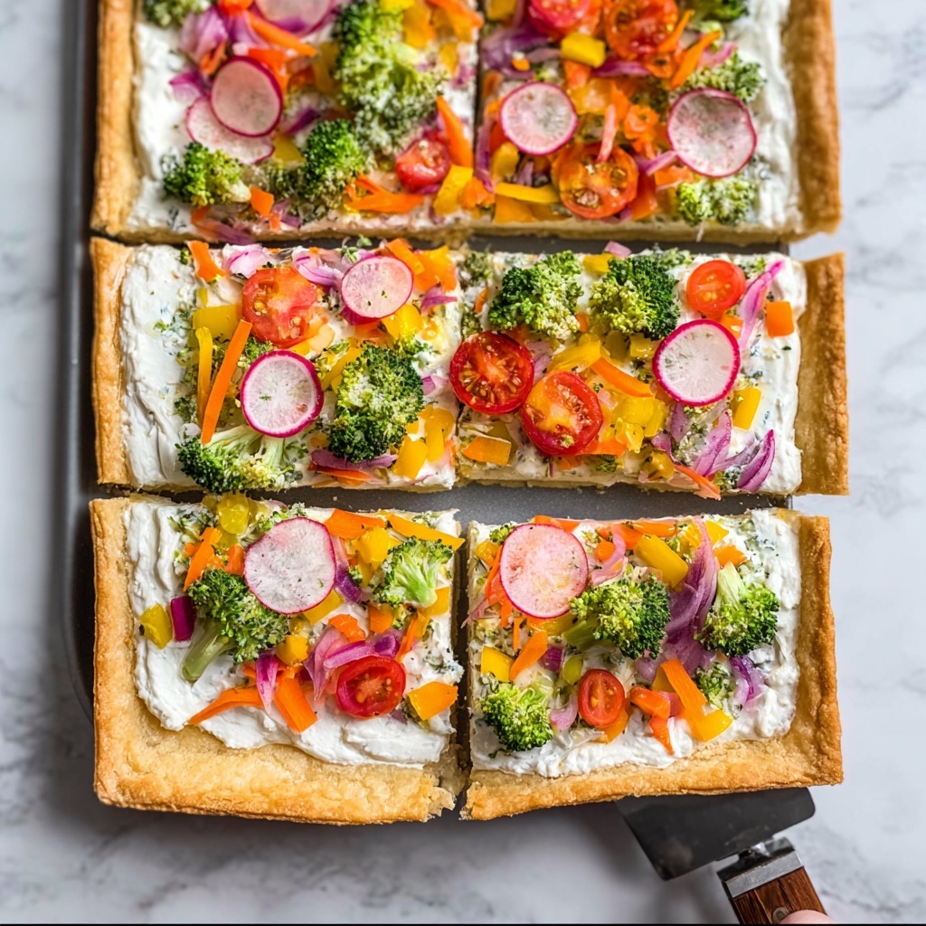 Crescent Roll Veggie Pizza Recipe - Recipe Image
