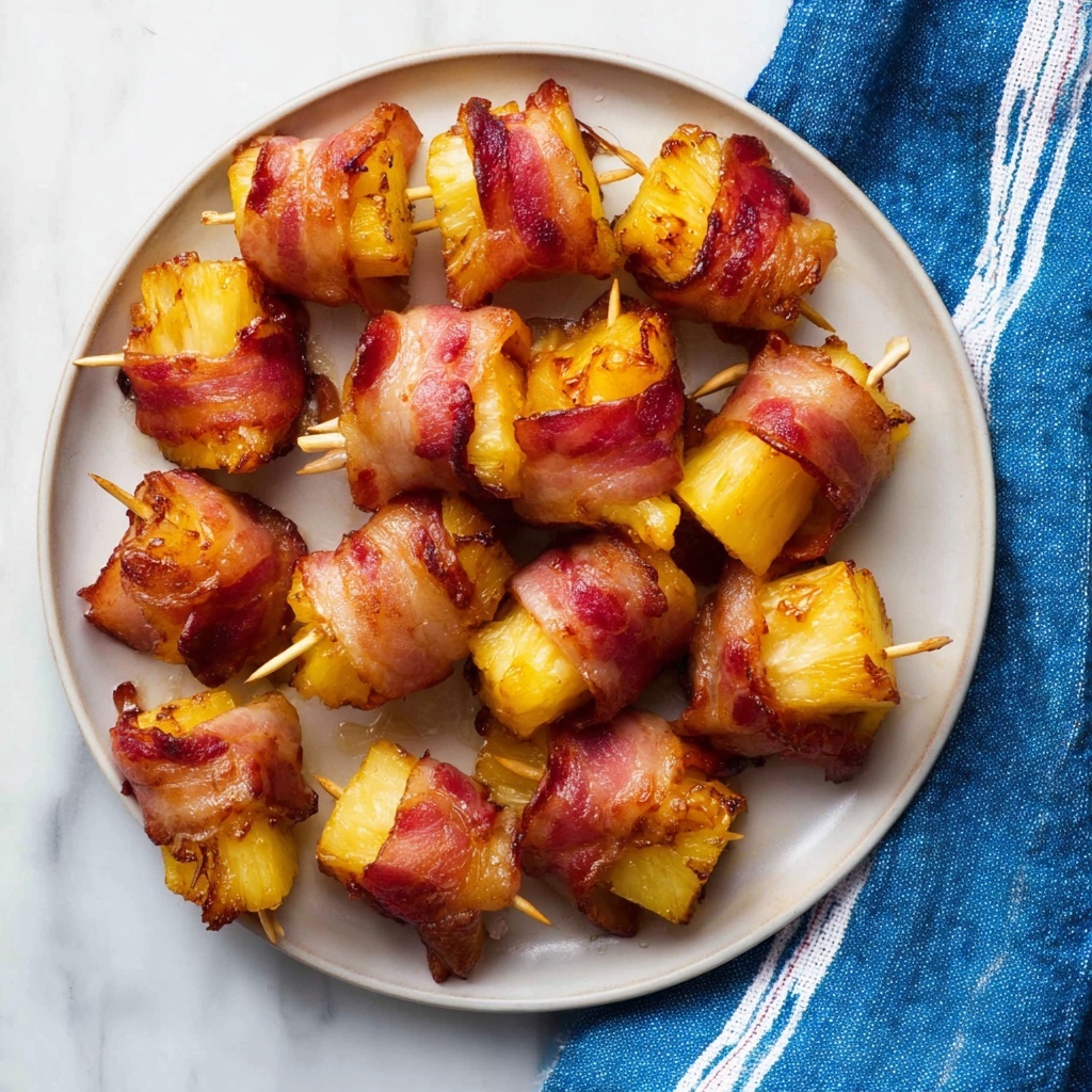 Bacon-Wrapped Pineapple with Brown Sugar and Soy Glaze Recipe - Recipe Image