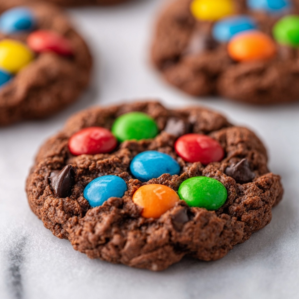 Chocolate Chocolate Chip M&M Cookies Recipe - Recipe Image