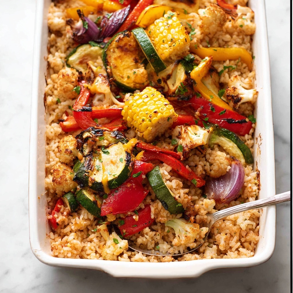 Oven Baked Rice and Vegetables Recipe - Recipe Image