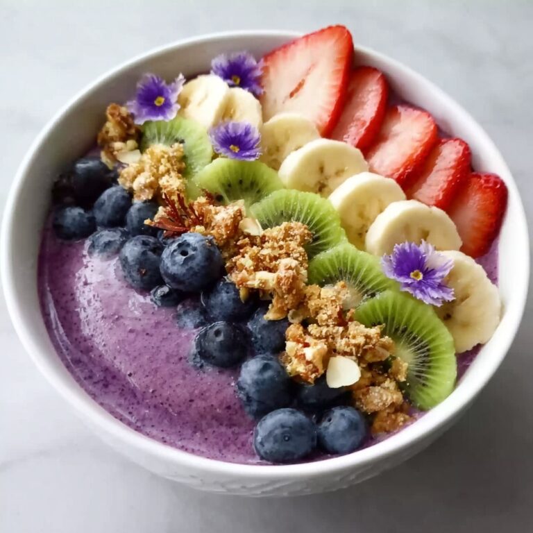 Vibrant Purple Yam & Banana Smoothie Bowls with Pistachios and Fresh Fruits Recipe