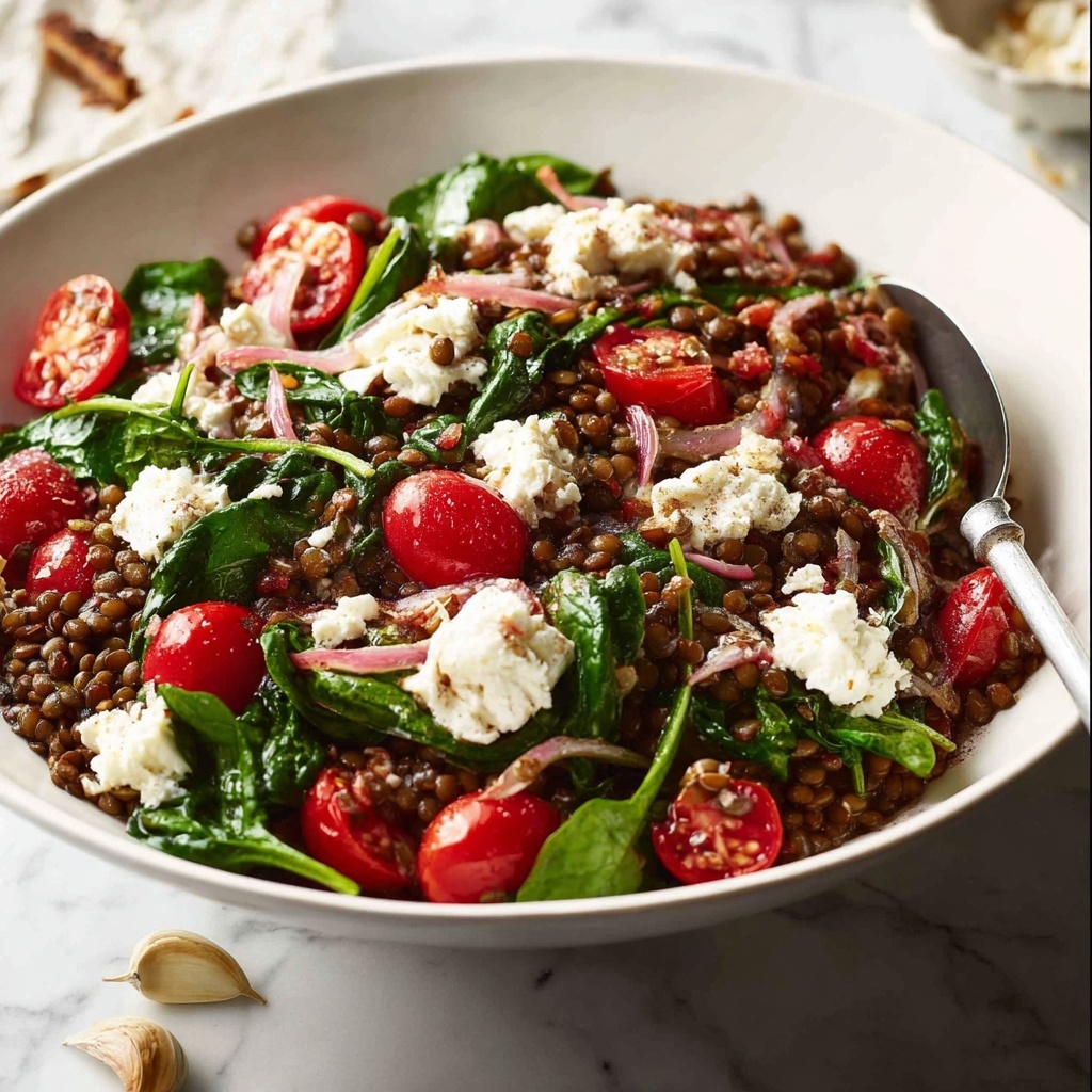 Farro Salad with Sizzled Garlic Dressing Recipe - Recipe Image