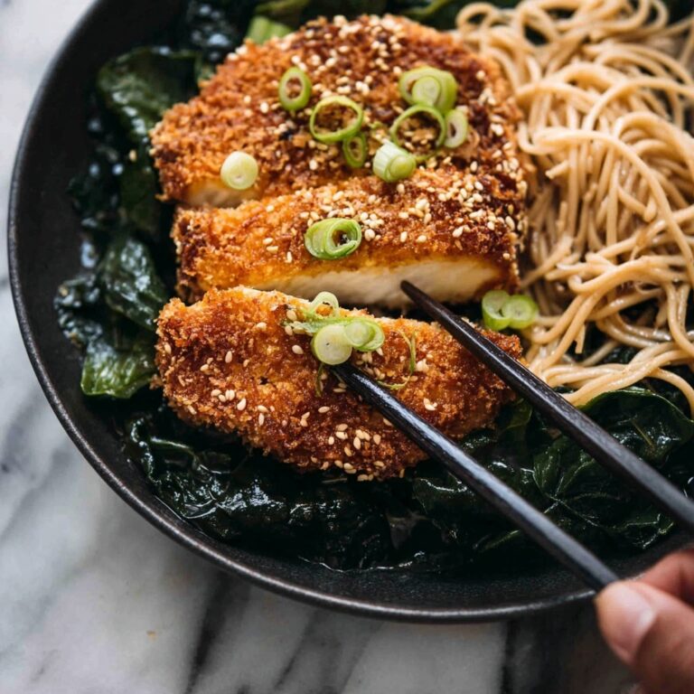 Sesame-Crusted Salmon with Soba Noodles and Greens Recipe