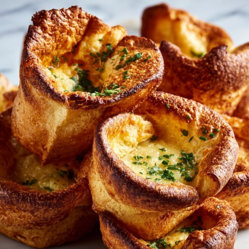 Pancetta Parmesan Black Pepper Popovers Recipe - Recipe Image