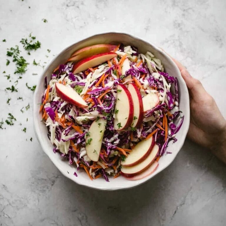 Crispy Apple Coleslaw with Pecans and Dijon Dressing Recipe
