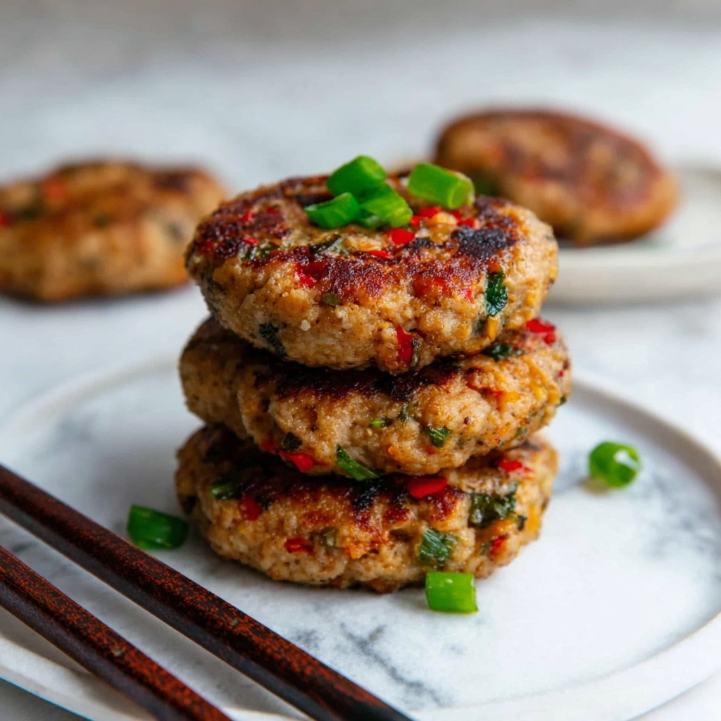 Sriracha Tuna Cakes with Spicy Tartar Sauce Recipe - Recipe Image