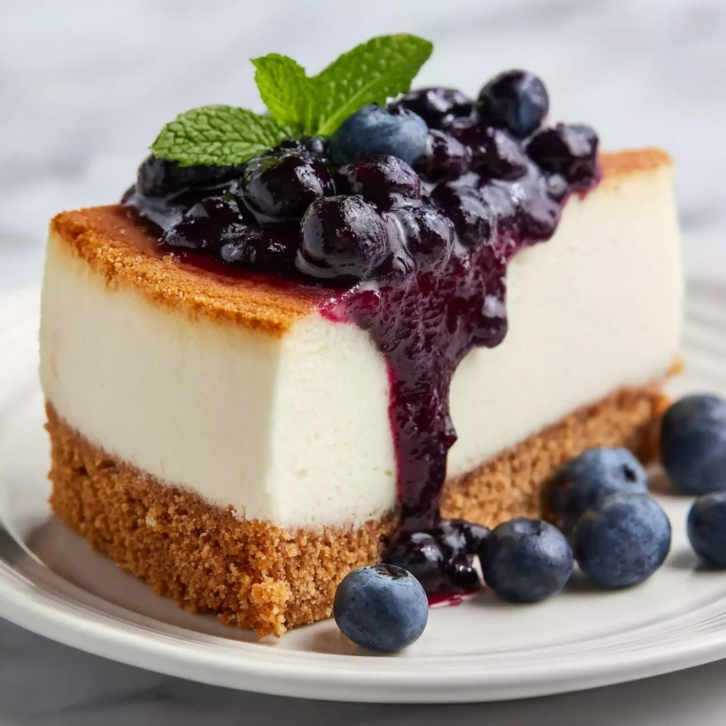 No-Bake Blueberry Cheesecake Recipe - Recipe Image