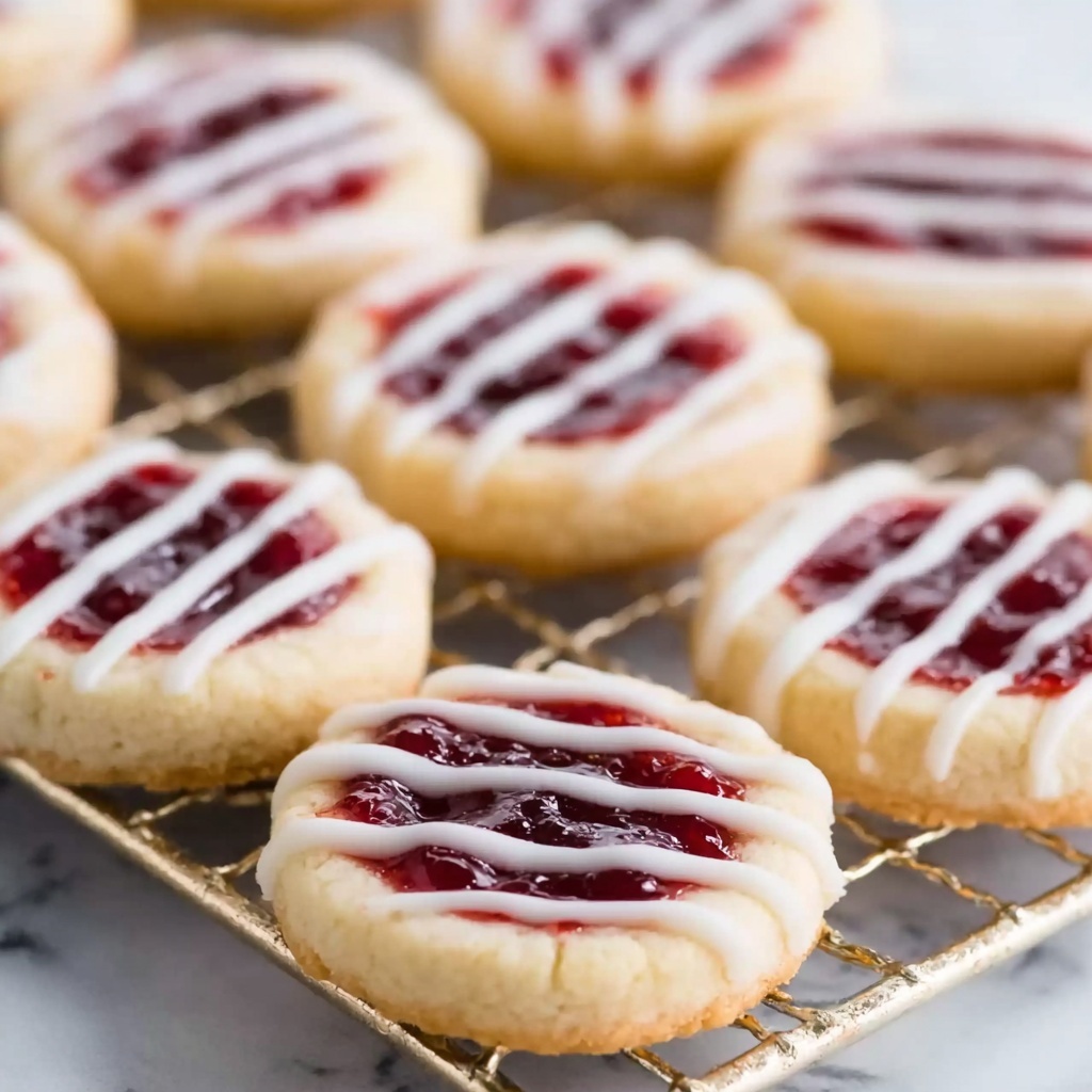 Raspberry Almond Shortbread Cookies Recipe - Recipe Image