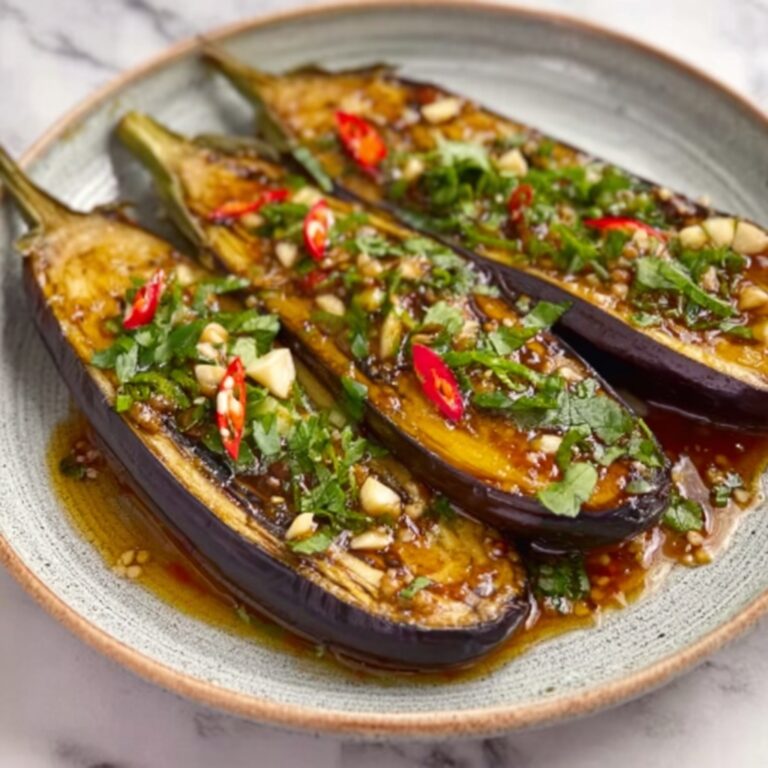 Vietnamese Grilled Eggplant with Scallion Oil Recipe