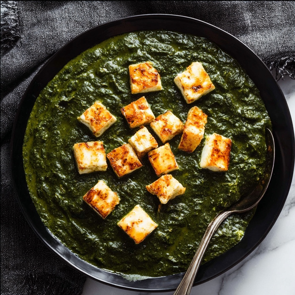 Creamy Palak Paneer with Fresh Homemade Cheese Recipe - Recipe Image
