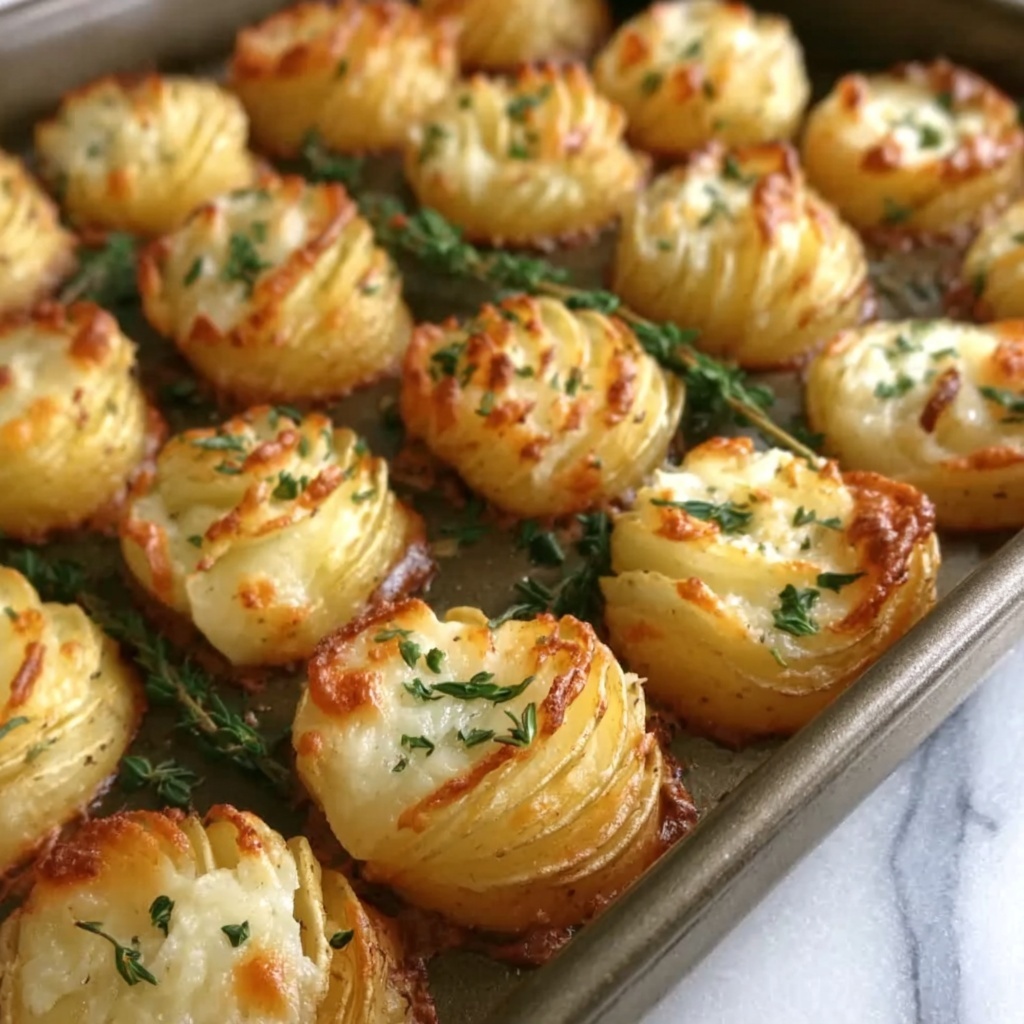 Cheesy Garlic Herb Roasted Potatoes Recipe - Recipe Image