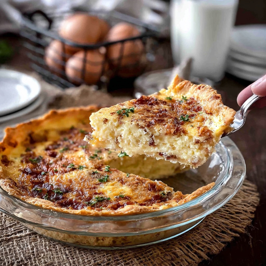Hash Brown Crust Quiche Lorraine Recipe - Recipe Image